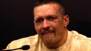 FILE PHOTO: Boxing - Tyson Fury v Oleksandr Usyk - Kingdom Arena, Riyadh, Saudi Arabia - May 19, 2024 Oleksandr Usyk during press conference Action Images via Reuters/Andrew Couldridge/File Photo