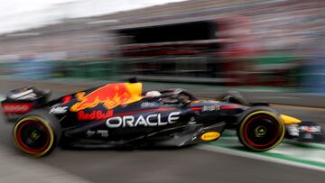 Red Bull's Max Verstappen during practice REUTERS/Loren Elliott