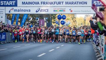 Imagen de la salida del Maratón de Frankfurt.