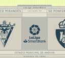 Resumen y goles del Mirandés vs. Ponferradina de LaLiga SmartBank