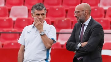 Monchi, junto a Mendilibar.