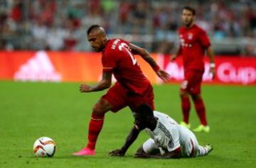 Arturo Vidal sumó su primer partido como titular en Bayern Munich. Jugó ante Milan en la Copa Audi.