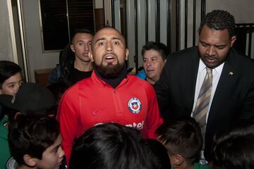 Santiago 30 Mayo 2017.
Arturo Vidal participa en actividad en el estadio que lleva su nombre.