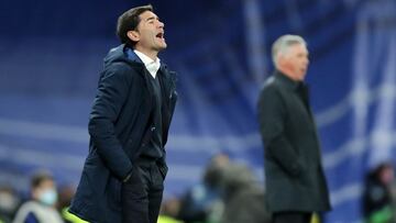 Marcelino, en la banda del Bernabéu