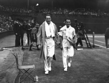 Henri Cochet y Jean Borotra en Wimbledon 1929.