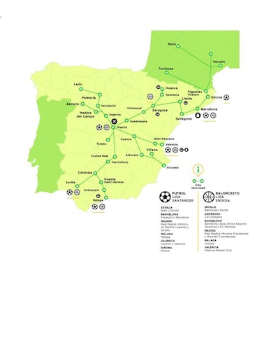 Haza?as deportivas que viajan en tren a casi 300 kilmetros por hora
