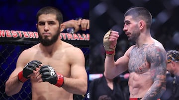 Los peleadores de UFC Islam Makhachev e Ilia Topuria.
