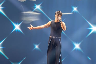 Izan Llunas durante la celebración de la primera semifinal del Benidorm Fest.