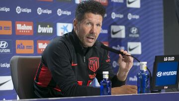 Simeone, en rueda de prensa.