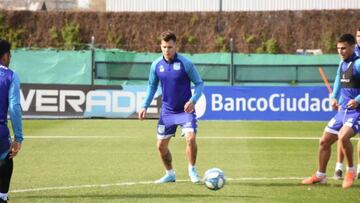 Reniero compartió su primer entrenamiento en Racing