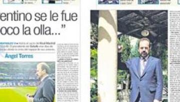 <b>Mala relación.</b> "Florentino me ofendió. A este hombre se le fue un poco la olla", con este titular abrió As la entrevista.