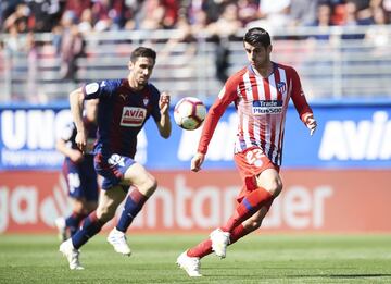 Morata actuó de Griezmann y de inicio fue la referencia atacante del Atlético de Madrid. 