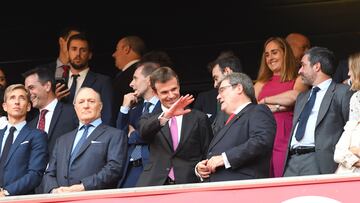 El presidente Uriarte, en el palco el lunes ante el Mallorca