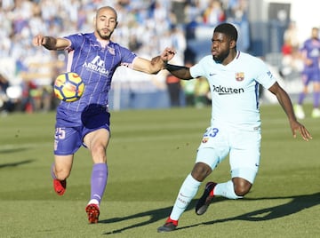 Amrabat con Umtiti.