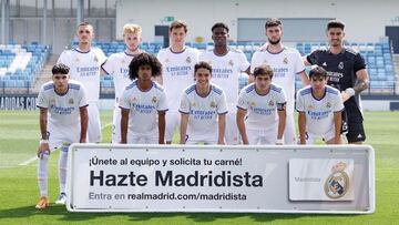 Alineaci&oacute;n del Real Madrid Castilla ante la UE Cornell&agrave;.