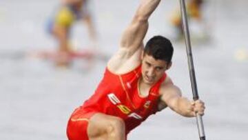 <b>UNA MÁQUINA. </b>David Cal, en pleno esfuerzo en la serie de ayer.