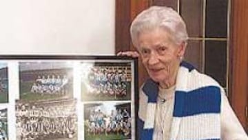 FIDELIDAD. Francisca Ortiz, la Abuela Paca ,era una ferviente seguidora del Alavés.