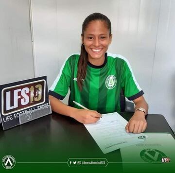 La futbolista colombiana es fichaje reciente del América de Quito, equipo que juega en el fútbol ecuatoriano. 