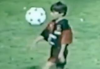 Atención a video inédito de Messi de niño con la ovación de ‘Marado’