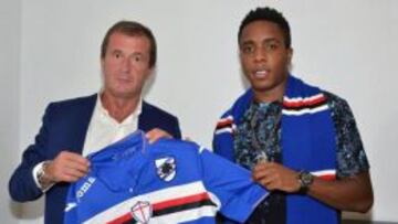 Presentación oficial de Carlos Carbonero en su nuevo club, la Sampdoria de Italia.