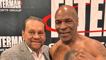 Los excampeones Roberto Durán y Mike Tyson en Virginia.