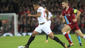 El delantero colombiano del Sevilla, Luis Muriel.