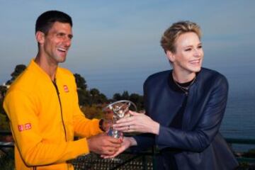 Novak Djokovic con la Princesa Charlene de Mónaco.