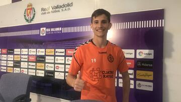 Toni Villa, jugador del Real Valladolid, renovado hasta 2021.