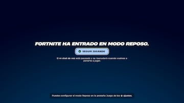 fortnite modo reposo ahorro energetico