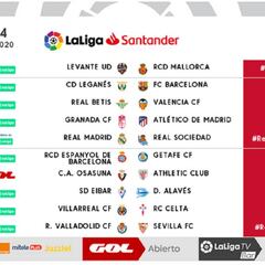 Estos son los horarios de la jornada 14 de LaLiga Santander