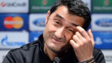 Ernesto Valverde, en rueda de prensa.