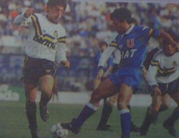 Mario Salas en sus inicios en Everton, donde jugó entre 1988 y 1992.