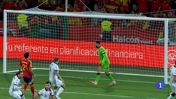 Nadie se percató: vean lo que hizo Mamardashvili tras fallar Ferran un penalti