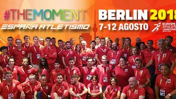 Imagen de la delegación española que participará en los Europeos de Atletismo de Berlín 2018.