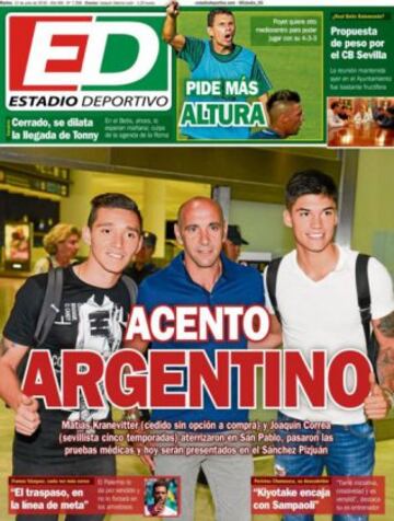 Portadas de la prensa mundial