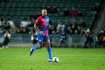 Thierry Henry durante un momento del partido.