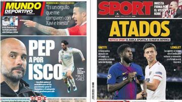 The Mundo Deportivo and Sport front pages on Friday 25 May.