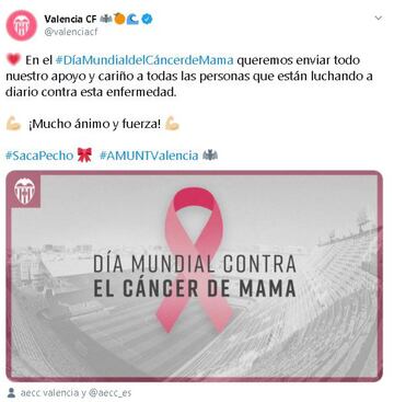 El mundo del deporte unido en el D¨ªa Mundial del C¨¢ncer de Mama