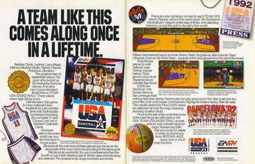 Publicidad de Team USA Basketball (1992). Aunque equipos como el Dream Team se juntaban una vez en la vida, como dice el titular, los videojuegos así parecían multiplicarse con el correr de los años. Aunque eso sí, nunca hubo un título que faltara el respeto a otros países de una manera tan divertida como la de éste.