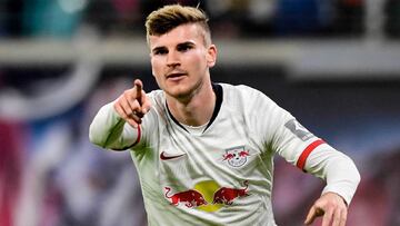 El delantero alemán del RB Leipzig, Timo Werner, durante un partido.