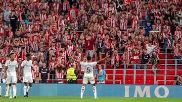 Bellingham scored Los Blancos’ second goal in their first league game of the season against Athletic Club in Bilbao.