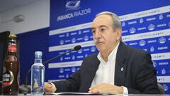 Antonio Couceiro en una rueda de prensa del Deportivo