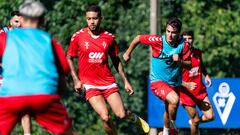 Matheus durante un entrenamiento con la SD Eibar