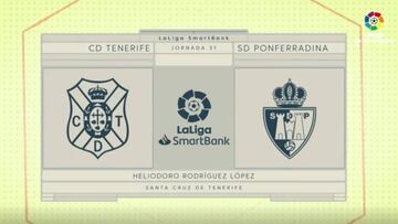 Resumen y gol del Tenerife vs. Ponferradina de la Liga Smartbank