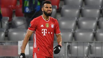 Soccer Football - Champions League - Round of 16 Second Leg - Bayern Munich v Lazio - Allianz Arena, Munich, Germany - March 17, 2021 Bayern Munich&#039;s Eric Maxim Choupo-Moting celebrates scoring their second goal REUTERS/Andreas Gebert