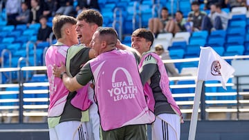 18/03/26 PARTIDO YOUTH LEAGUE
REAL MADRID - SPORTING CLUBE PORTUGAL
GOL 1-1 GOL JACOBO ALEGRIA