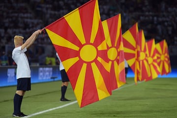 Actos antes de comenzar el partido.