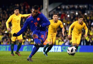 José Néstor Pekerman's Colombia side missed a penalty in their friendly against the Socceroos, which ended goalless.