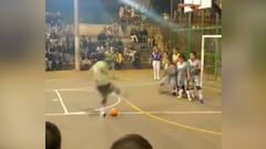 El fútbol sala siempre sorprende: ¡un tiro libre nunca visto!