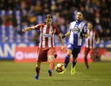 Filipe Luis y Florin Andone.